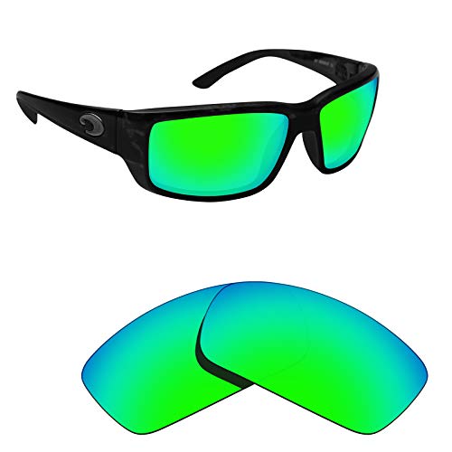 Verres polarisés de rechange Alphax pour Costa Del Mar Fantail Emerald Green