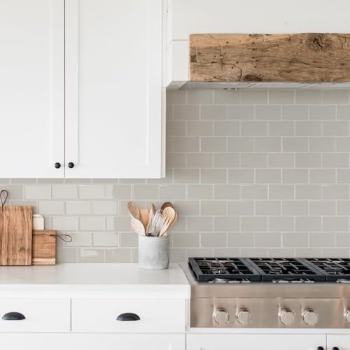 STICKGOO Peel and Stick Backsplash Subway Tiles, 10 Sheets of 12\" x 12\" - 3D Adhesive Peel and Stick Tile Backsplash for Kitchen, Bathroom, Wall Tile (Thicker Design, Light Gray Beige)
