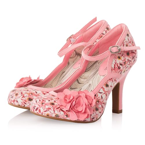 Chaussures à talons hauts Ruby Shoo Danica escarpins rétro chic bout rond femme