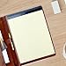 Office Werks Professional Business Padfolio/Resume Portfolio Folder with Letter Size Writing Pad, 8.5 x 11 Writing Pad, Premium Leather Look and Feel, with Business Card Holder Inside, Brown