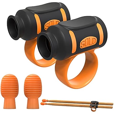 Drumsticks Grips with Drum mutes, Drumsticks Accessories for 5A drum sticks, Easy Stick Twirl, Grip or Control Clips, Good for Beginner Drummer, AUPHY Cover