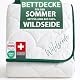 Leichte Bettdecke Welldora Sommerdecke 100×135 mit Wildseide