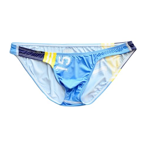 Mens Sexy Underwear Briefs Low Rise Stretchy Letter Printed Hipster Bikini Panties