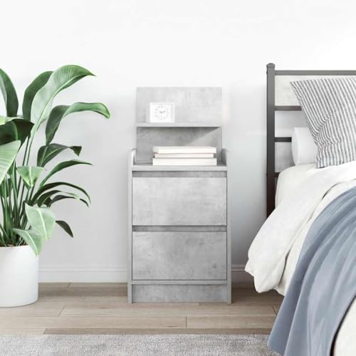 Table de nuit grise 2 tiroirs pour optimiser le rangement des petits espaces - 4