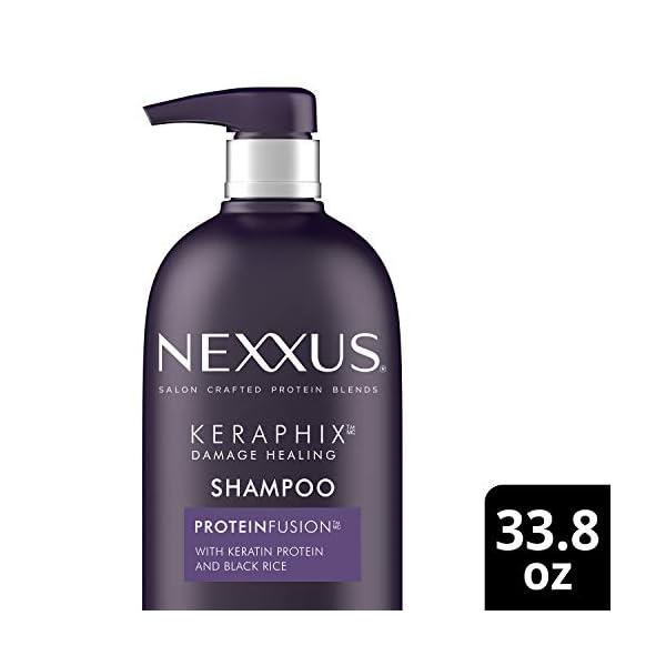 Nexxus-Keraphix-Shampoo-for-Damaged-Hair-With-ProteinFusion-Keratin-Protein-Black-Rice-Silicone-Free-338-oz Nexxus Keraphix Shampoo With ProteinFusion for Damaged Hair Keratin Protein, Black Rice, Silicone-Free 33.8 oz