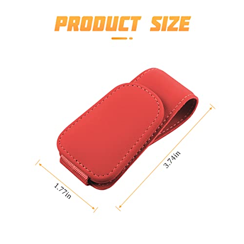 Image of AICEL Sunglasses Holders for Car Sun Visor, Leather Eyeglasses Hanger Mounter, Magnetic Glasses Holder and Ticket Card Clip, Auto Interior Accessories Universal for SUV Pickup Truck
