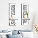 Crystal Crushed Diamond Mirrored Candle Sconces Set of 2 Silver Glass Wall Candle Holder Bling Wall Decorations for Home Decor Living Room Dining Room Bedroom