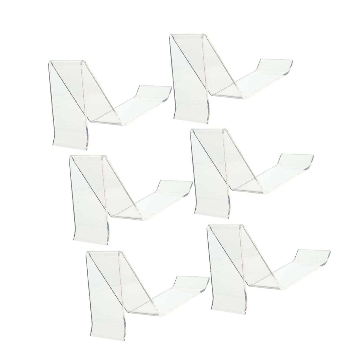 KOMBIUDA 6pcs Acrylic Sandal Display Stand Shoes Rack Holder for Store and Home