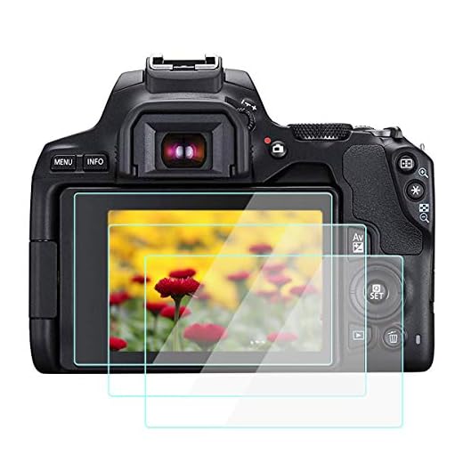 250D skärmskydd för Canon EOS 250D Rebel SL3 200DII [3-pack], KOMET härdat glas Flim anti-bubbla anti-fingeravtryck anti-damm anti-skrapning
