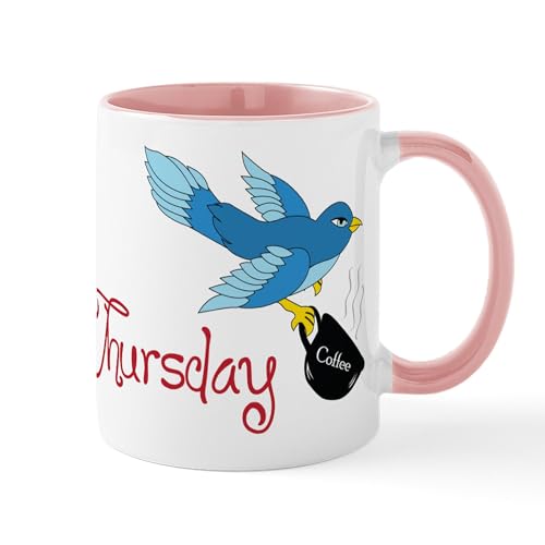 Taza de cerámica 11 oz CafePress Blue Bird Thursday miniatura 1