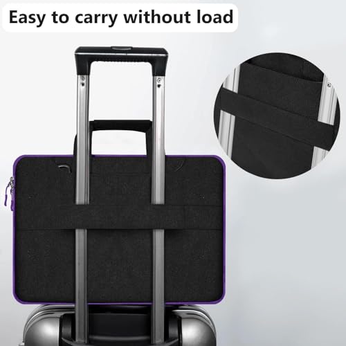 Image of Hseok Laptop Shoulder Bag 15 15.6 16 Inch Briefcase,Compatible MacBook Pro /Neo 16 inch,MacBook Air /Pro 15,XPS 15 /16 and most 15.6-16 and Most 15-16 Notebooks,Spill-Resistant Handbag,Black Purple