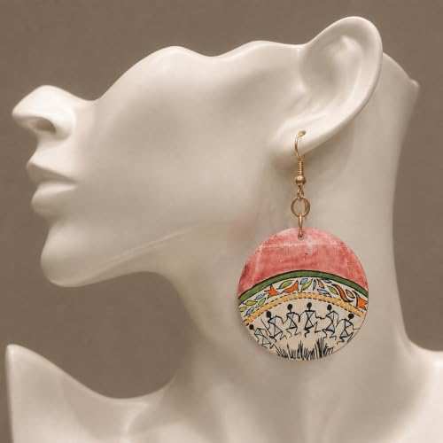 Image of Handcrafted Bohemian & Tribal Earrings for Women - Ethnic Brass, Floral & Festival-Inspired Statement Designs in Drop, Dangle, Hoop & Stud Styles