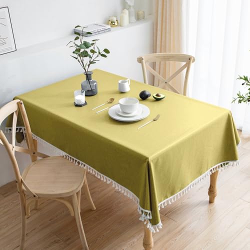 Nappe salle à manger rectangulaire moderne coton lin housse table imperméable - 3
