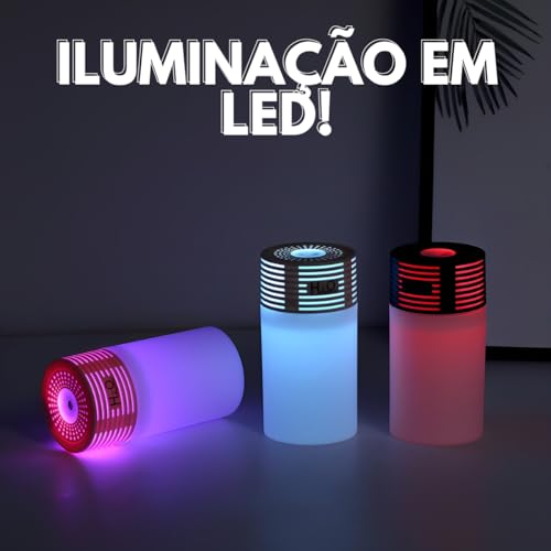 Umidificador de Ar Aromatizador de Ambientes Portátil Via Usb Com Iluminação LED Versátil Para Difer