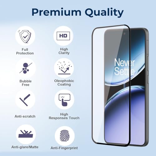 Image of Czartech Tempered Glass Screen Protector Compatible For OnePlus Nord CE4 | CE 4 Lite (Black) Edge-To-Edge Protector Coverage with Easy Installation Kit