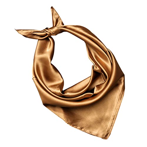 GALPADA Ladies Scarves Women's Silk Head Scarf Solid Wrap Scarf Fashion Accessory Comfortable Material 60x60cm