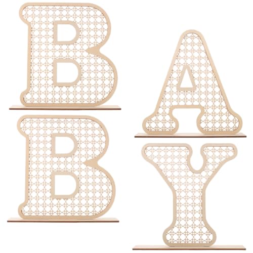 Decoración de figuras de madera infantiles estilo bohemio beige
