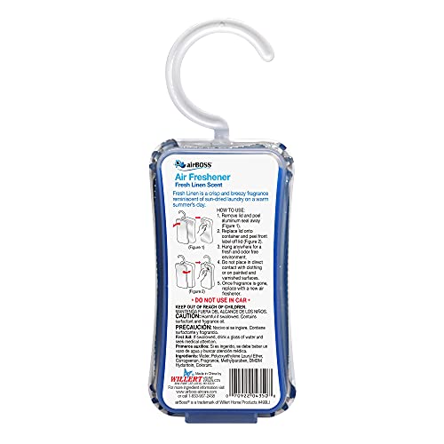 Airboss Closet Air Freshener, Continuously Releases Fragrance, Fresh Linen, 4 Oz Hanger (Pack Of 3) #TOP5