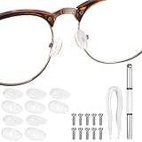 5Pcs Nose Cushion for Glasses Nose Pads Replacement Silicone Non Slip Eyeglass Noses Bridge Pads for Eye Glasses Anti Slip Noses Grips Guards Protector Pieces for Eyeglasses
