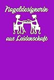 Nageldesignerin aus Leidenschaft: Notizbuch A5 120 Seiten mit Punkten in Weiß für Nageldesignerinnen
