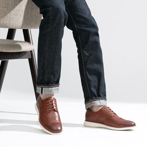 Image of Jousen Mens Dress Shoes Casual Oxfords for Wedding Party Office Church Business Formal Rubber Bottom Lightweight Sneaker Oxford Shoes for Men