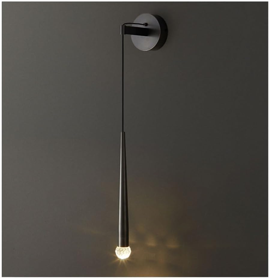 Applique murale tube en cuivre suspendue luminaire design minimaliste pour chevet de chambre