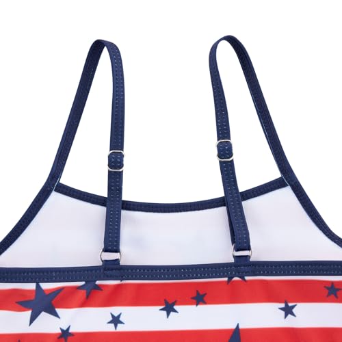 Image of Funnycokid Girls Swimsuit 3 Pieces Long Sleeve Rash Guard Set Tankini Bathing Suits Summer Kids Swimwear 3-10 Years