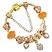 OAMIROMIA New 2026 Golden Style S Bracelets With DIY Crystal Butterifly Bee Pendant Beads Snake Chain Fashion-Trendy Wrist Accessory, Suitable For Women Or Men Perfect For Gift For Special Occasions