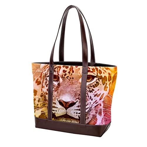 Sac à bandoulière pour dames motif léopard idéal pour le bureau et les sorties