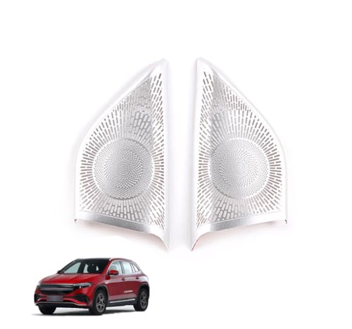 DSUTMLE Grille De Protection pour Haut Parleur Voiture pour GLA EQA H247 2020-2024 Maille Décoratif Cercle Garde Protecteur Couverture Accessoires de Décoration Audio,Front-door-tweeter-cover-2pcs