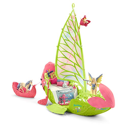 SCHLEICH BAYALA | Sera’s magisches Blütenboot 42444 | Spielset mit Fee, Meereseinhornfohlen, Flughörnchen & Schatztruhe | tolles Geschenk für Kinder ab 5 Jahren | 40 Teile | exklusiv bei Amazon