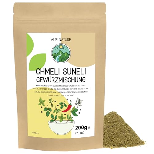 Alpi Nature Mezcla de Especias Khmeli Suneli 200g, Especias Georgianas para pan de Queso, Guisos y Pilaf