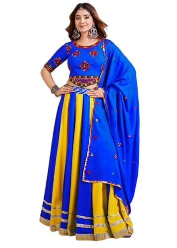 Lehenga Navratri coton viscose tenue traditionnelle fait main