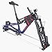EVOC Bike Stand PRO Transport Holder for Bikes (for Transport in All Bike BAG's, All Bike Types, All Bike Sizes, Variable axle Fixation, wheelbase: 124-130 cm), Black