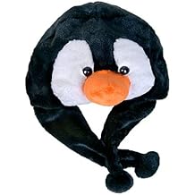 Teddy Mountain Pengin Hat with Pom Poms Black