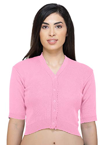 Image of Women Winter Wear V-Neck Half Sleeves Regular Fit Woollen Blouse