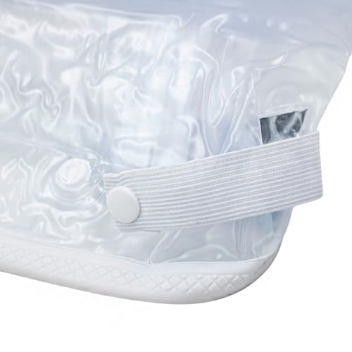 Polaina Bota Galocha 100% Impermeável De Chuva Para Moto Motoqueiro Solado Meia Sola (Branco/Transpa