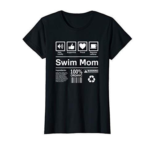 Womens Swim Mom Contents T-Shirt | Swim Mom Shirts