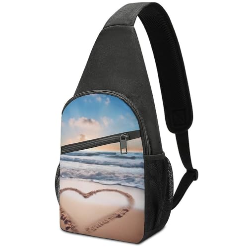 Morrales tipo Sling blanco para día de playa y trekking miniatura 1
