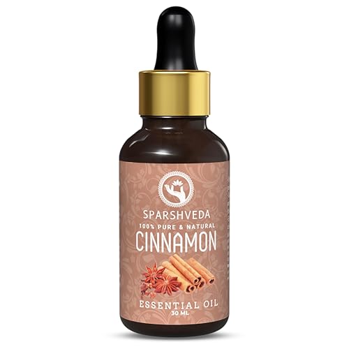 Image of Cinnamon Essential Oil 30ml - 100% Pure & Organic For Diffuser, Skin, Hair, Massage, Candle Making & Home Fragrance Therapeutic Grade Dalchini Oil for Relaxation & Wellness