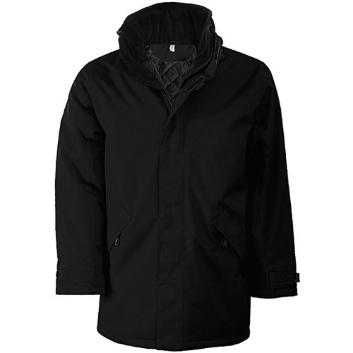 Kariban Men's Padded Parka Jacket, Black, 16 (Manufacturer Size:XX-Large)