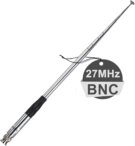 Miniatura 8 de Antena CB de 27 MHz telescópica con base magnética de 2.16 pulgadas y cable de 196.85 pulgadas PL259 conector BNC macho de 9 pulgadas a 51 pulgadas
