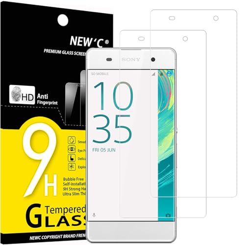 NEW'C Lot de 2, Verre Trempé Compatible avec Sony Xperia XA Film Protection écran sans Bulles d'air Ultra Résistant (0,33mm HD Ultra Transparent) Dureté 9H Glass