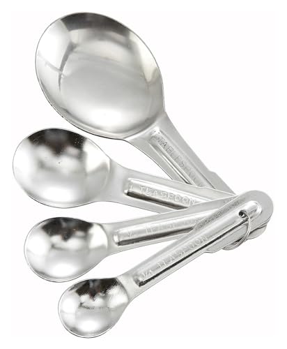 Winco 4-Piece Stainless Steel Measuring Spoon Set
