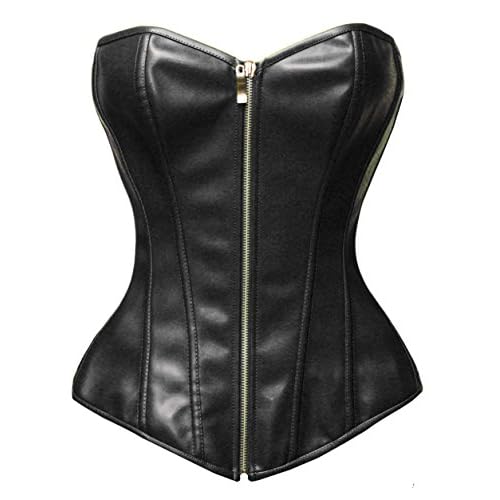Sexy Dessous Damen Reizwäsche Erotische Unterwäsche Verführerische Fischnetz Unterhose Set Lingerie String Panty Bodysuit Babydoll Slips und Büstenhalter Bralette Nachtwäsche Unterkleid 3 Bslingerie Kunstleder Reißverschluss Bustier Korsett Corsage (L, schwarz)