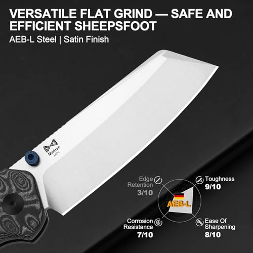 Image of Kizer Madrac Pocket Knife, 3.05 inch AEB-L Blade, Button Liner Lock