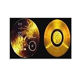 NASA Poater Voyager Golden Record Universe Spaceship Canvas Painting Decor Photo Gifts Framed Unframed 24x36inch(60x90cm)