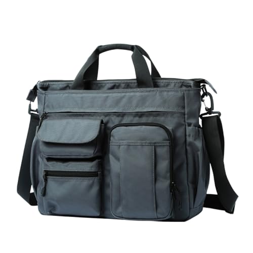 Sacoche bandoulière homme tissu solide gris excellente capacité