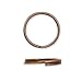 100 Plated Steel 12mm Round Double Loop Split Ring Jewelry Findings (Antique Copper)