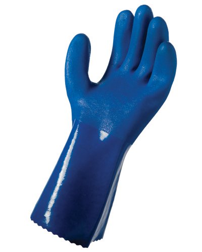 Working Hands PVC Coated Heavy Duty Rubber Gloves For Handling Chemicals And Dish